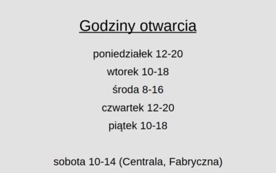 Godziny otwarcia Biblioteki